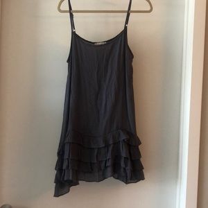 Dusty lavender ruffle dress